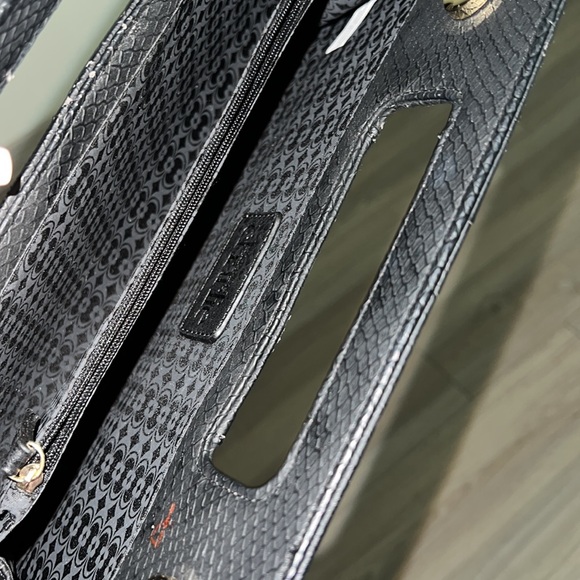 Charming Charlie Black Leather Hand Clutch - Picture 2 of 4